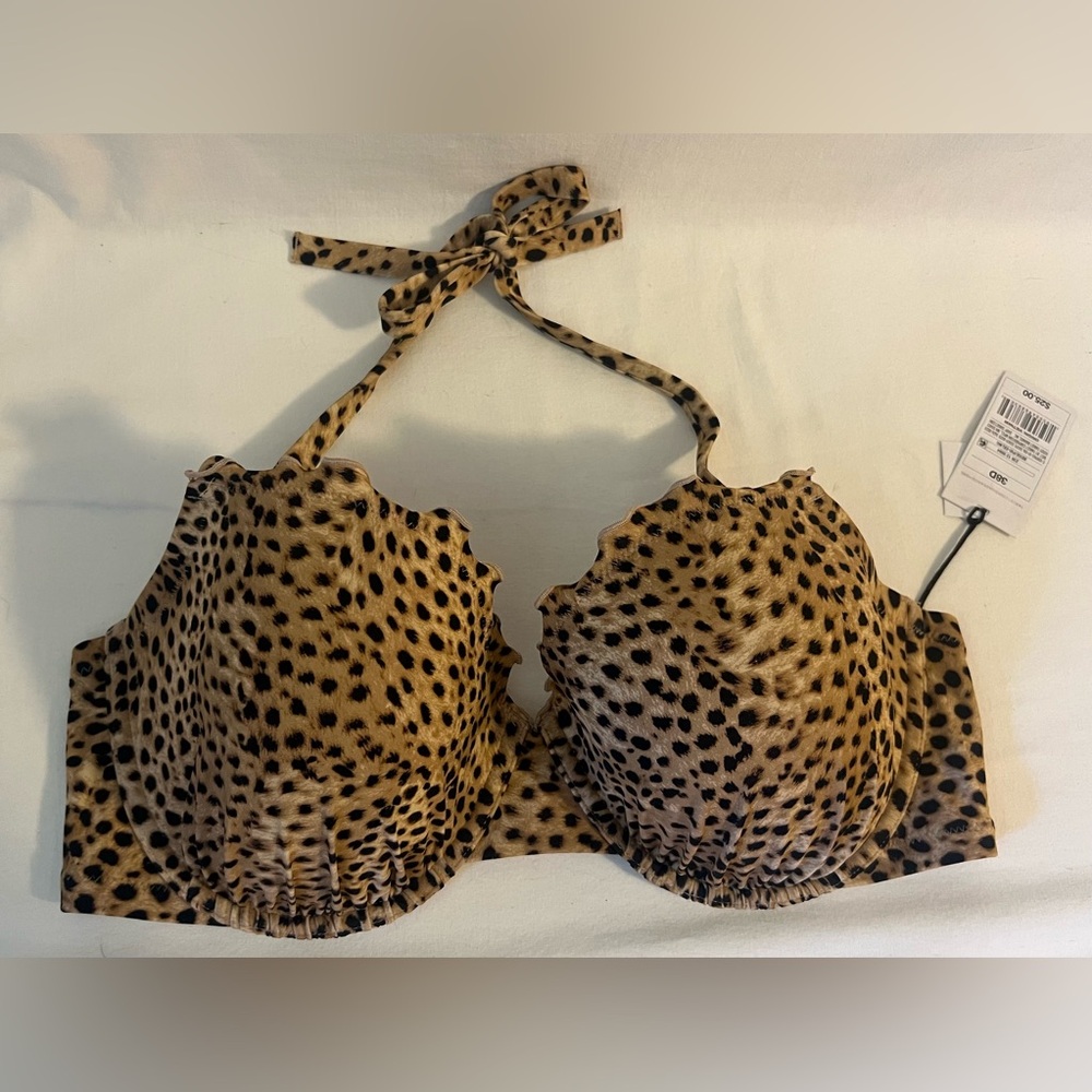 Shade & Shore Leopard Print Bikini‎ Top